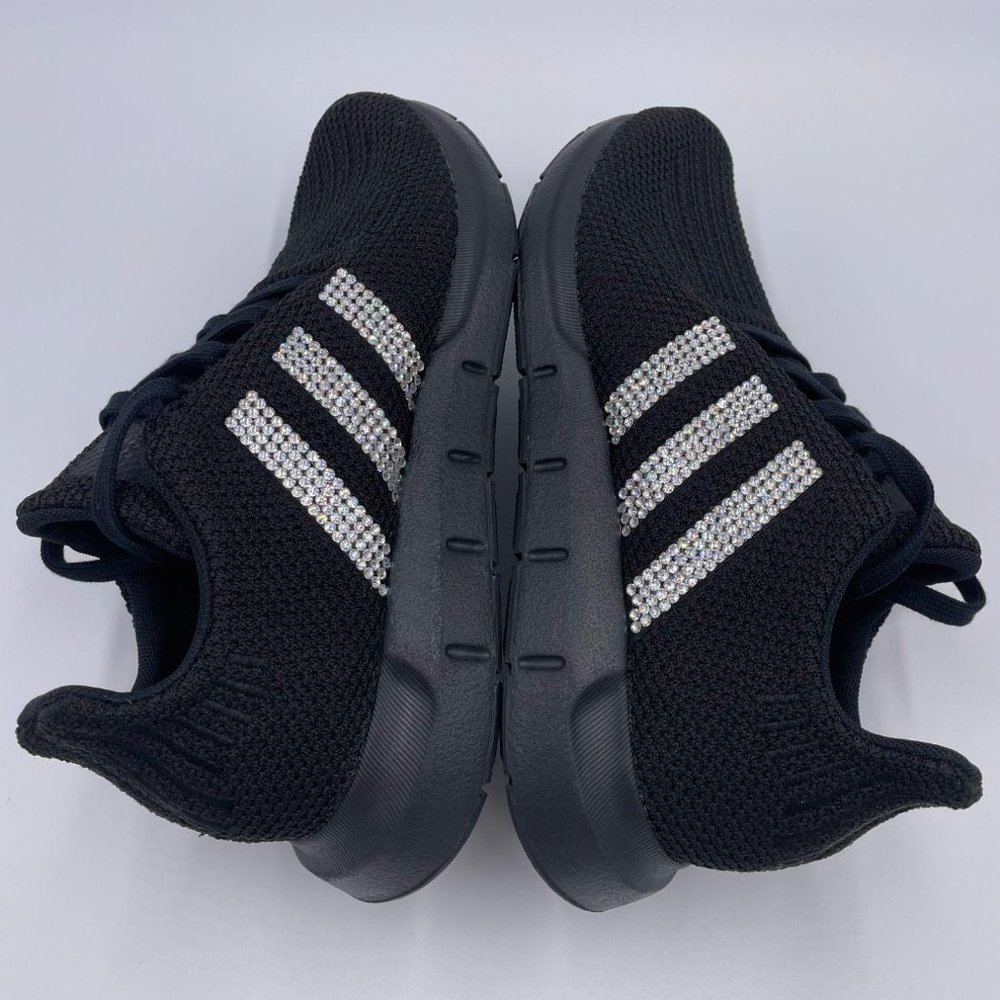 Swarovski Adidas Swift Run Black Womens Shoes - Picture 2 of 10